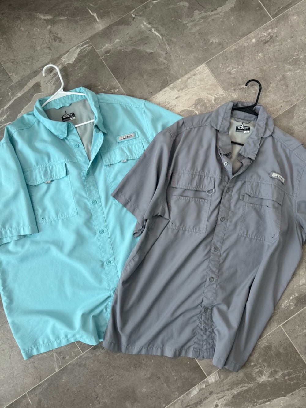 Habit Men’s Short-Sleeve Fishing Shirt Duo - Blue & Gray